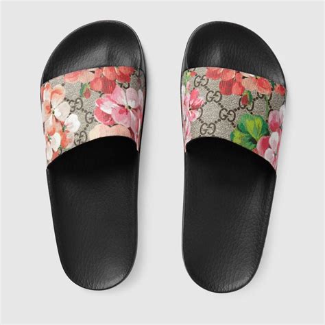 gucci claquette|gucci floral slides outfit.